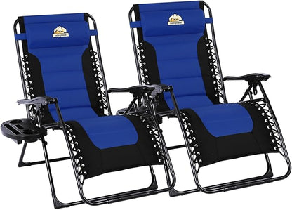 Colegence Oversized Padded Zero Gravity Chairs, 0-170° lock, removable side by ColegenceOutdoor