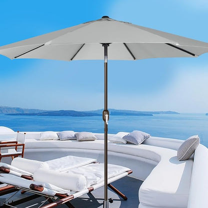 9' Outdoor Patio Umbrella, Outdoor Table Umbrella, Yard Umbrella, Market - Image 4
