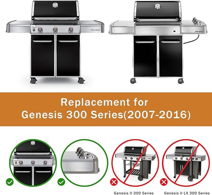 19.5 inch Grill Grates Replacement for Weber Genesis 300 Series, Gill Parts for Genesis E310 E320 E330 S310 S320 S330 EP310 EP320 EP330, Parts 7524 7528, Cast Iron Grill Grates (19.5" x 12.9" Each)