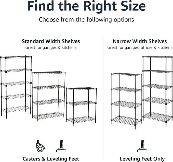 Amazon Basics 4-Shelf Steel Wire Storage Shelves - Image 5