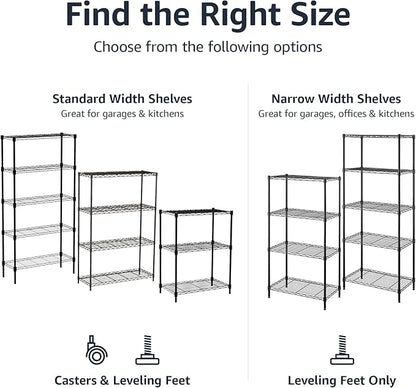 Amazon Basics 4-Shelf Heavy Duty Garage Shelving Storage Unit on 3" Wheel - Image 6