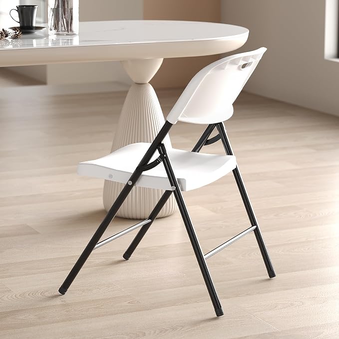 Nazhura 350 Weight Limit Heavy Duty Plastic Folding Chair - Image 5