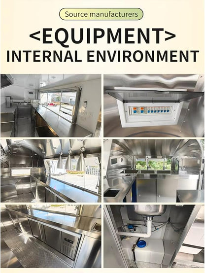 BBQ Food Trucks Pizza Food Trailers Shop Cart Truck Food Trailer for Sale Commercial Vending