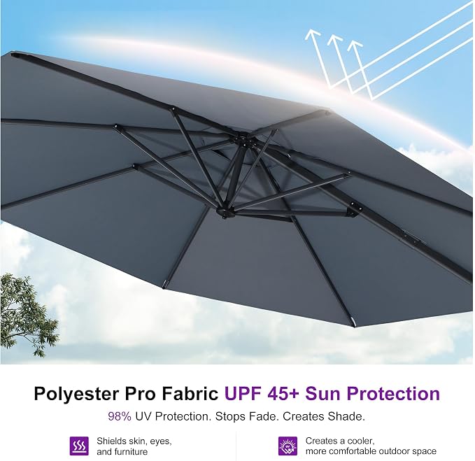 PURPLE LEAF Cantilever Umbrella - Image 5