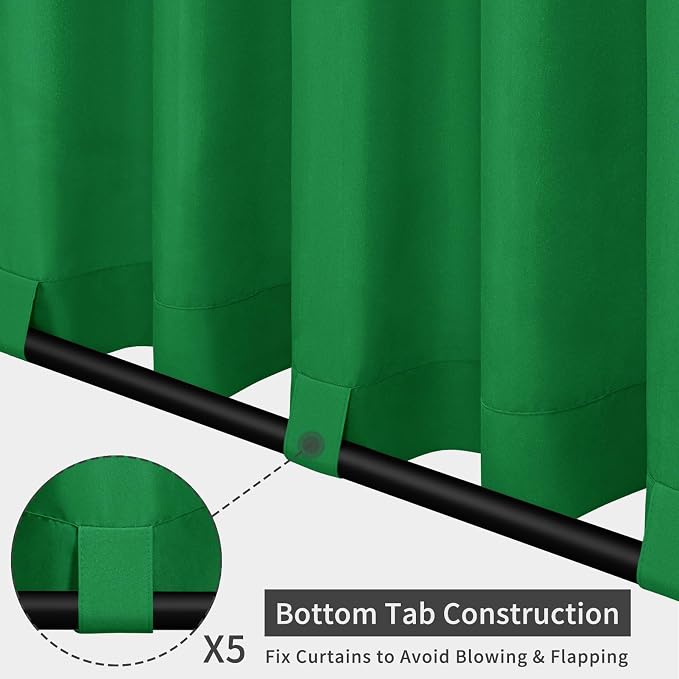 Easy-Going Outdoor Patio Curtains 2 Panels, 110x108 inch, Porch and Pergola - Image 3