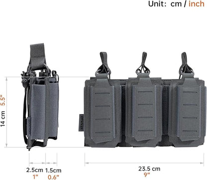 EXCELLENT ELITE SPANKER Tactical Open-Top Single/Double/Triple Molle Mag Pouch for Pistol Mag Pouch Tactical Bag Accessories Holder