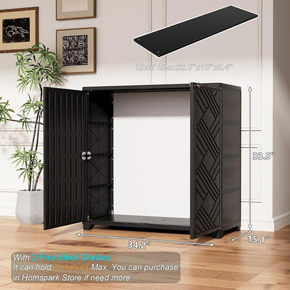 HOMSPARK Indoor/Outdoor Storage Cabinet - Image 3