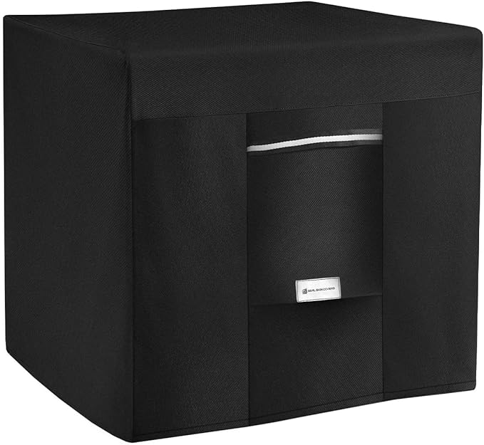 Seal Skin Covers Outdoor Fire Pit Cover – Square 36"L X 36"W X 24”H, Heavy Duty Waterproof Fabric with PVC Coating, Windproof, Tear & Weather Resistant Fire Table Cover for Patio, Black