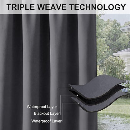 RYB HOME 2 Panels Outdoor Curtains - Image 7