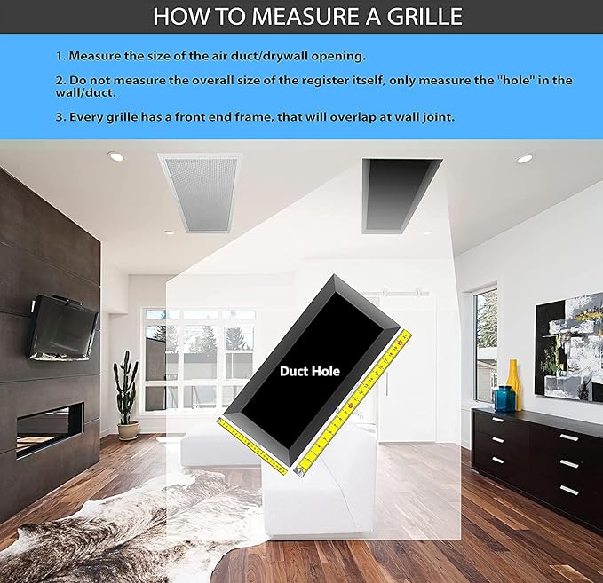 24" X 16" Adjustable AIR Supply Diffuser - HVAC Vent Cover Sidewall or Ceiling - Grille Register - High Airflow - White [Outer Dimensions: 25.75"w X 17.75"h]