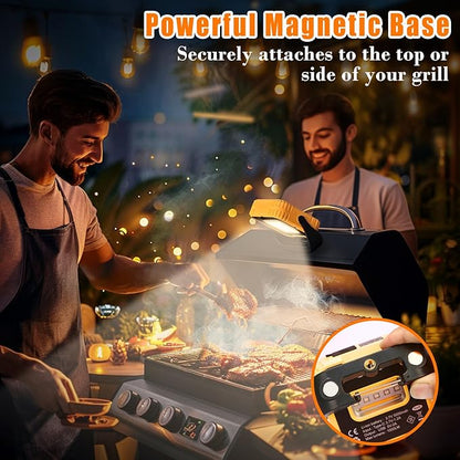 Grill Lights for Outdoor Grill,2-Pack Rechargeable Magnetic BBQ Grill Light Designed for Blackstone & Weber, LED Grill Accessories with Adjustable Brightness, Gifts for Men Dad Husband