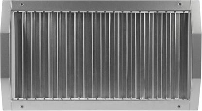 Repa Market 17" x 9" Inch Air Exhaust Grille for Round Ducts - Adjustable Louvre Blades - Galvanized Air Supply Vent Cover - Side Fit Round Surface Canal Ducting from 19.68" to 55" Inches
