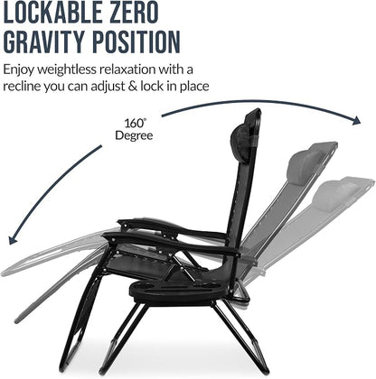 Best Choice Products Set of 2 Extra Wide Adjustable Steel Mesh Zero Gravity - Image 5