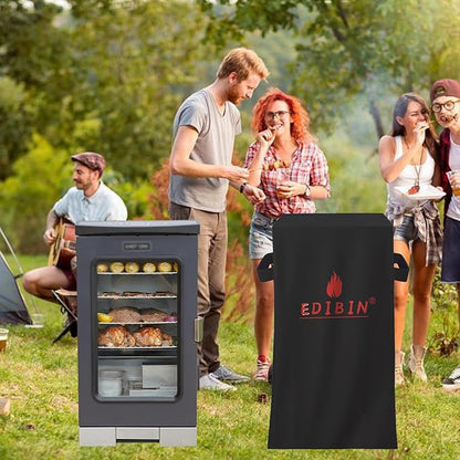 Smoker Grill Cover Fit for East Oak 30" Digital Electric Smoker,Heavy Duty 600D Square Smoker Grill Cover for East Oak 30 inch Electric Smoker
