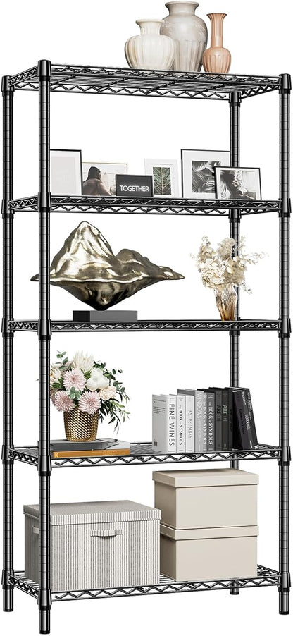M MZG 1250 lbs 5 Tier Shelf Metal Storage Shelves Shelving Wire Rack Heavy Duty - Image 8