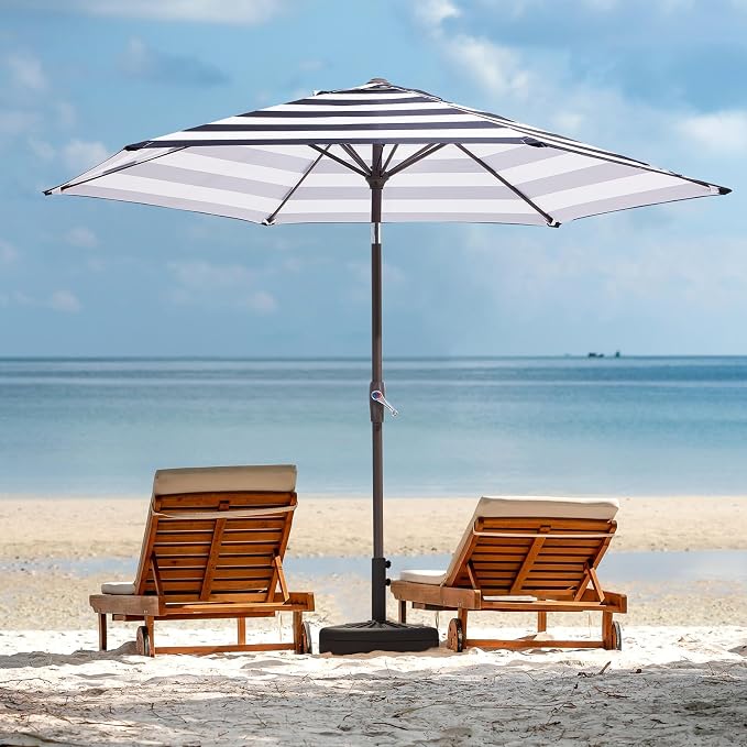 JEAREY 7.5 ft Outdoor Patio Umbrella, Table Umbrella, Tilt & Crank lift - Image 9