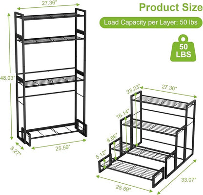 VyGrow Plant Stand, 4 Tier Stackable Tiered Plant Stand, Scalable Heavy Duty - Image 3