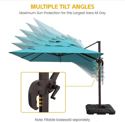 9x12 FT Patio Cantilever Umbrella - Image 4
