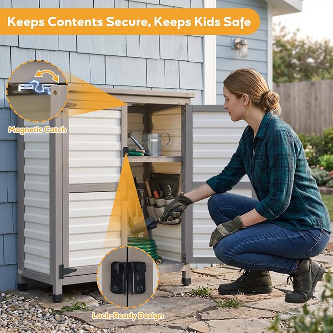 PetsCosset Weatherproof Outdoor Storage Cabinet - Image 2