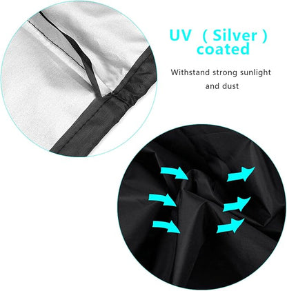 44-Inch Fire Pit Cover for 42-44 inch Round Fire Pit, Heavy Duty 300D Oxford Fabric Waterproof Dustproof Fire Bowl Cover All-Season Protection 44"Dia x 24"H