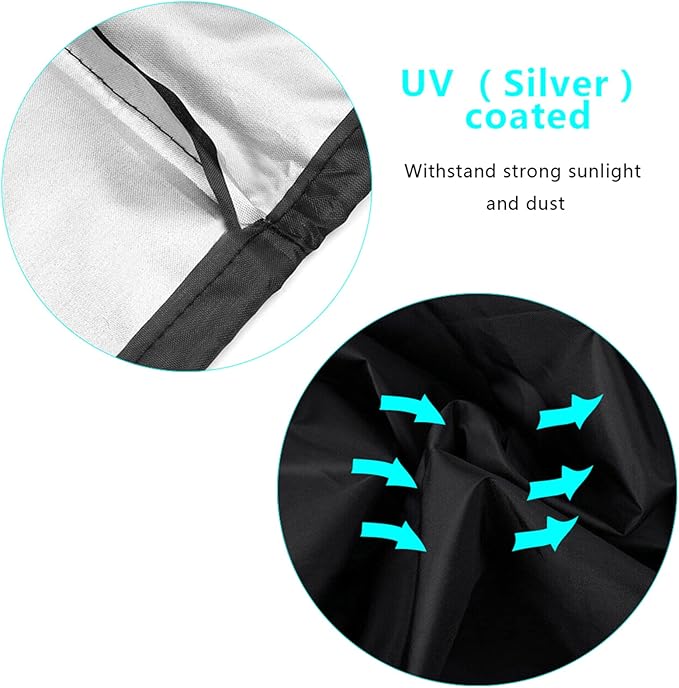 50 Inch Fire Pit Cover for 48-50 in Round Fire Pit, Heavy Duty 300D Oxford Fabric Waterproof Dustproof Fire Bowl Cover All-Season Protection 50" Dia x 24" H