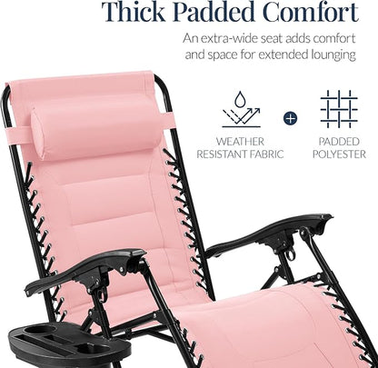 Best Choice Products Oversized Padded Zero Gravity Chair, Folding Outdoor Patio - Image 4