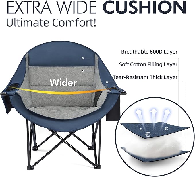 Oversized Camping Chair for Adults 2 Pack - Image 3
