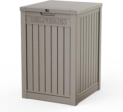 56 Gal Waterproof Outdoor Storage Box UV Resistant Deck Box | Storage bench by EASYUP