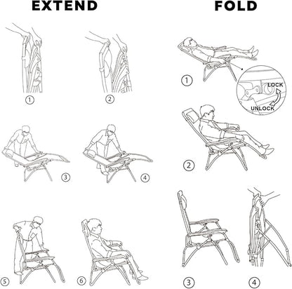 Colegence Oversized Padded Zero Gravity Chair, 400 lb, 0-170° locking recline - Image 5