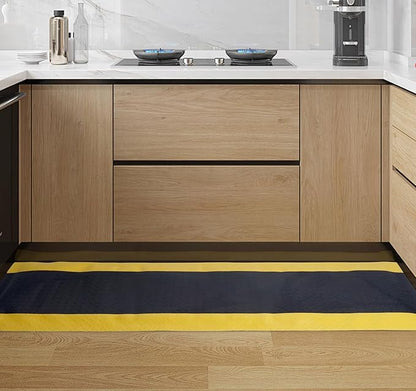 Nisorpa Anti Fatigue Mat,20"x 60" Standing Mat Work Mat with Yellow Border, PVC Foam Commercial Floor Mats for Garage Workbench Kitchen