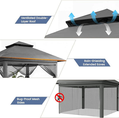 Driftalia 13x13 Pop Up Gazebo for Patio, Deck - Image 4