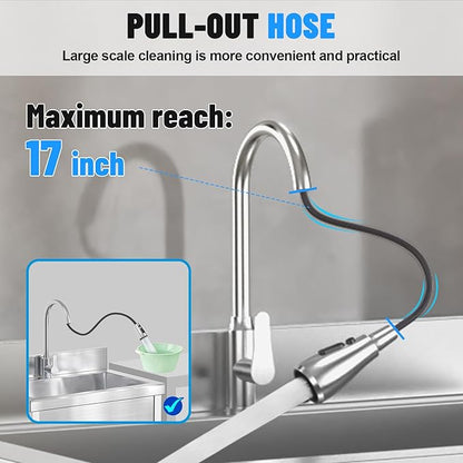 40Inch Stainless Steel Utility Sink,Free Standing Single Bowl Kitchen Sink with Left Right, Cold and Hot Water Pipe, Indoor and Outdoor for Laundry Room Farmhouse Kitchen