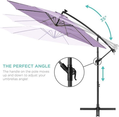 Best Choice Products 10ft Solar LED Offset Cantilever Hanging Market Patio - Image 4