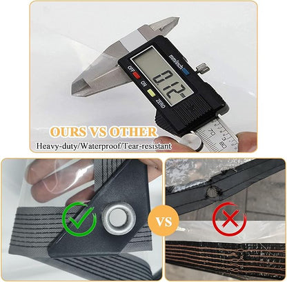 18x20 FT Clear Vinyl Patio Enclosure Panels - Heavy Duty Waterproof Clear Tarps with Reinforced Edges & Grommets for Temporary Winter Porch Enclosure & Deck Enclosure