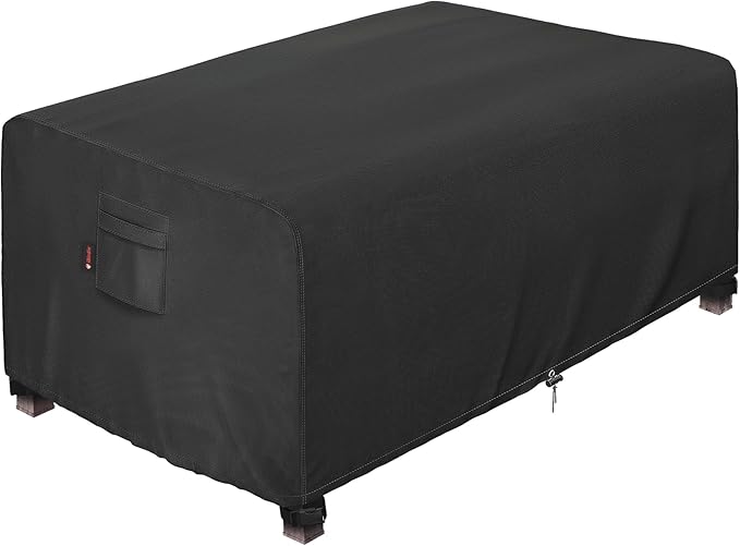 iBirdie Rectangular Gas Fire Pit Table Cover 44 x 26 inch Outdoor Waterproof and Weatherproof Heavy Duty 600D Patio Fireplaces Coffee Table Cover