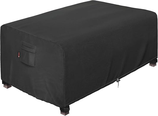 iBirdie Rectangular Gas Fire Pit Table Cover 44 x 26 inch Outdoor Waterproof and Weatherproof Heavy Duty 600D Patio Fireplaces Coffee Table Cover