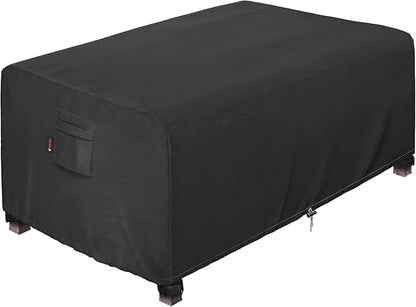 iBirdie Rectangular Gas Fire Pit Table Cover 44 x 28 inch Outdoor Waterproof and Weatherproof Heavy Duty 600D Patio Fireplaces Coffee Table Cover
