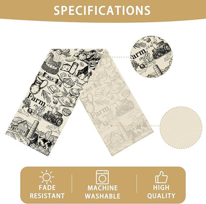 Farm Burlap Table Runner Seasonal Spring Fall Kitchen Dining Linen Table Decoration for Indoor Outdoor Home Party Dinner 13x72 Inch