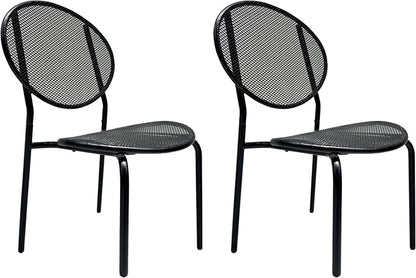 Patio Dining Chairs Set of 2, Metal Mesh Patio Furniture Set - Image 8