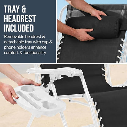 Best Choice Products Set of 2 Extra Wide Adjustable Steel Mesh Zero Gravity - Image 8