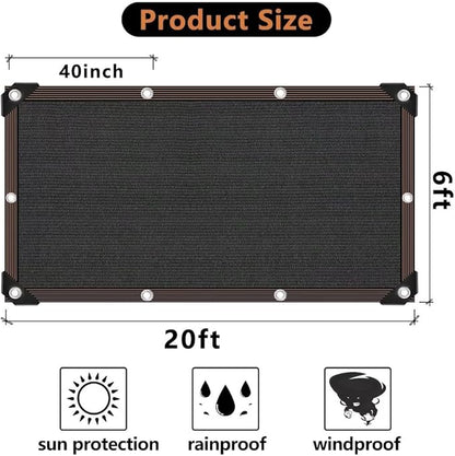 Shade Cloth - 70-90% Sunblock Net for Garden Patio,Shade Sails for Plants Greenhouse Outdoor Pergola Lawn Swimming Sun Shade Cloths for Kennel Chicken Coop Easier to Hang Shade Net Cover…