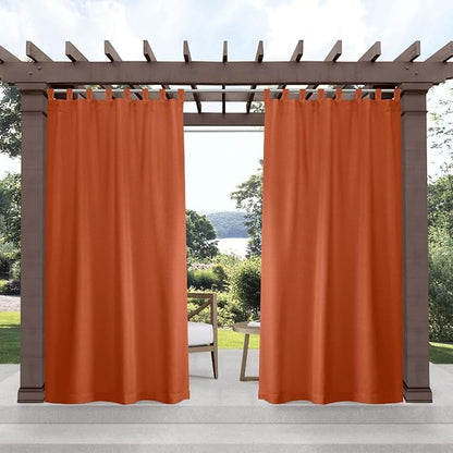 Exclusive Home Cabana Solid Indoor/Outdoor Light Filtering Hook-and-Loop Tab by TownCountryLiving