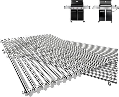 Grill Parts for Weber Genesis 300 Series, 19.5" Grill Grates for Weber Genesis E-310, E-320, E-330, 304 Stainless Steel Replacement Parts for Weber Genesis 7528 7524