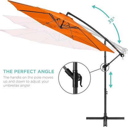 Best Choice Products 10ft Offset Cantilever Hanging Market Patio Umbrella - Image 4