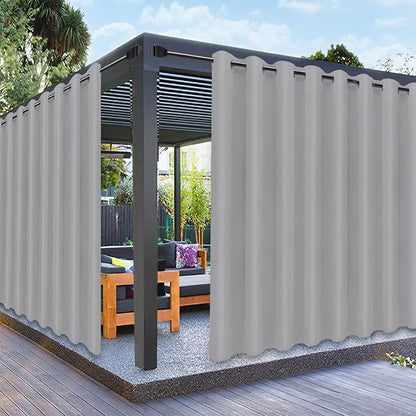 PureFit Outdoor Curtains for Patio Waterproof Weatherproof Outside Curtains | by PureFit