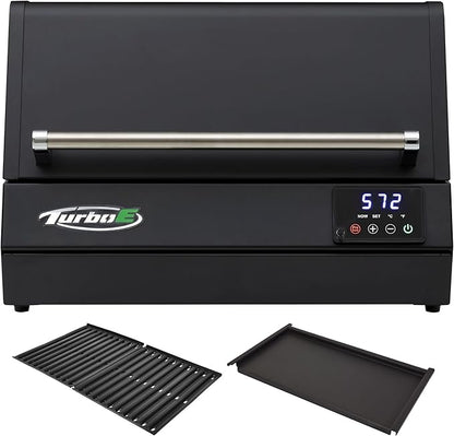 Turbo E XL Electric Grill, 1700W Infrared, Warming Rack and Probe, Apartment Friendly