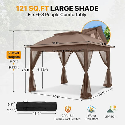 COOS BAY 11x11 Pop Up Gazebo - Image 3