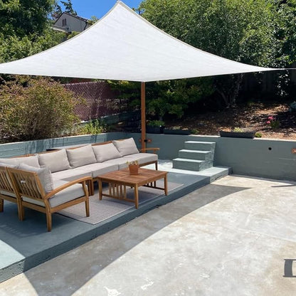 Quictent Sun Shade Sail for Patio w/Hardware Kit 185GSM 24x24ft White | Square - Image 8