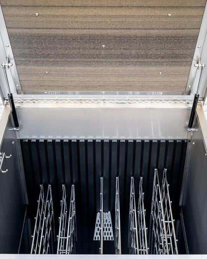 Package: Grill Accessory Storage System, Mobile Prep Station & Serving Cart | Fits Accessories Up to 24" | Wildly Configurable | Works with All Grills and Accessories. (Brazilian Walnut)