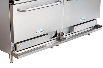 KoolMore 60 in. Commercial Electric Range with 10 Burners and 2 Standard Electric Ovens in Stainless Steel - 208V 3-Phase, CSA Listed (KM-CR60-E)